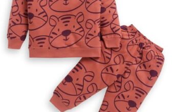 Toonyport Boys & Girls Winter Top & Pant (Orange Color) (18 Months – 24 Months)