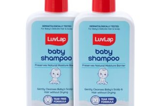 LuvLap Milky Soft Baby Shampoo with Vitamin E & Coconut Oil, Shea Butter (600 ml x Pack of 2)