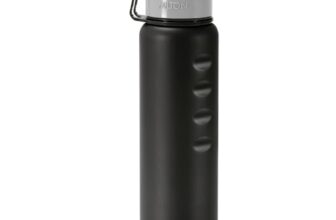 MILTON Gripper 1000 Stainless Steel Water Bottle 920 ml, Single Walled, ISI Certified I Leak Proof Lid, Rust Proof I for School, Office, Gym I Black