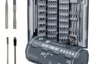 Portronics Bit Box 2, 128-in-1 Screwdriver Kit with Phillips, Flathead, Torx, Pentalobe, Wrench Bits, Flexible Shaft, Tweezer, Spudger & Magnetic Handle for Laptop, Mobile, Car & Electronics Repair