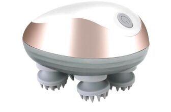 Pigeon Scalp Massager, Rechargeable Electric Head Massager for Body Pain Relief, Stress Relief, Hair Growth, Deep Clean & Relaxation, Silicon Kneading Points with Detachable Head