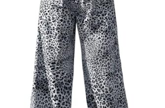 LOUIS LUXE Womens Palazzo || Reguler Fit Palazzo for Women (TROUSER-05_LEOPARDGREY