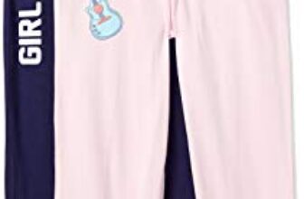 Amazon Brand – Jam & Honey Girls’ Harem Trousers (JHSS20GJOG003_Lt Pink + Navy 1_8-9 Years)