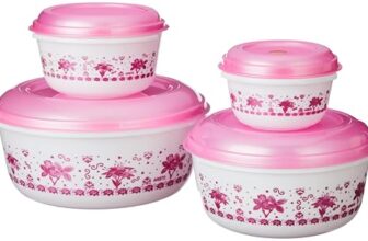 Aristo Supreme Plastic Storage Container Set Of 4, Color May Vary (Capacity – 350-650 – 1300-2500 ml)