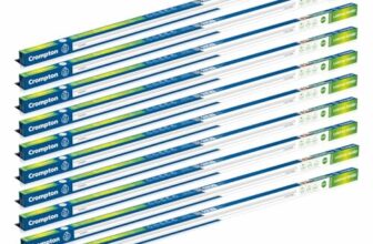 Crompton Laser Ray Smile 20W LED Batten |4 feet Slim Batten for Living Room & Bedroom | Energy Efficient Tubelight for Home | BIS Approved | Cool Day Light (6500K) (Pack of 10)