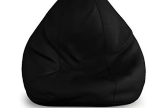 India Furnish Leatherette Bean Bag (with Beans) – XXXL, Black