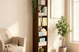 Green Soul Alba 7 Shelves Engineered Wood Book Shelf | Multipurpose Wooden Bookshelf for Home, Bedroom, Living Room, Study Room, Kids Room | Organizer | Storage | 3 Year Warranty (Rolex Brown)