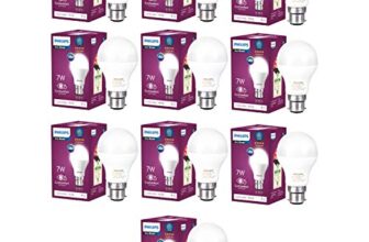 PHILIPS Base B22 7-Watt LED Bulb (Pack of 10, Cool Day Light)