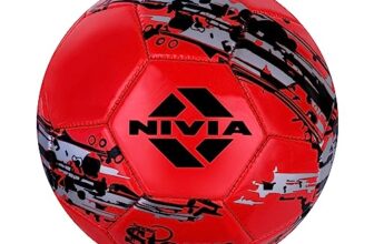Nivia Snow Storm Machine Stitched Football, Size 5 (Red)