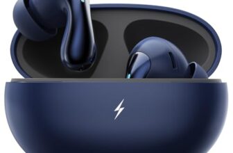 Fire-Boltt Newly Launched Aero Drift TWS Earbuds Custom EQ Wireless Bluetooth 5.4 Music & App Support 50H Playtime Battery Display Fast Charging Case 50ms Low Latency Touch Controls Midnight Navy