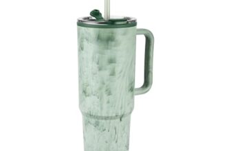 MILTON Puris 1200 Plastic Water Tumbler | 2-in1 Lid Sip or Gulp | Crystal Clear BPA Free-Food Grade | Sturdy Handle | Large Travel Mug for Gym, Office & Outdoor Use, 1200 ml, Light Green