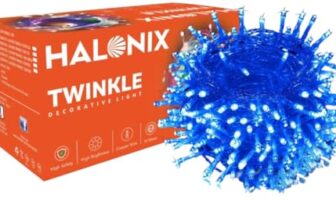 HALONIX Twinkle 10M Blue 46 LED Decorative String Light | Diwali Light | Fairy Light | Festival Light | Curtain Light for Decoration | ladiya for Diwali, Christmas, and Other Occasions.