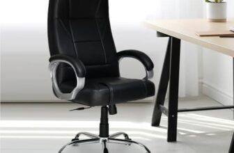 Nilkamal Mega High Back Office Chair Leatherette Ergonomic Office Chair with Adjustable Height and Padded Armrest – Black