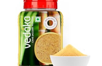 Amazon Brand – Vedaka Cane Jaggery Powder | 1 Kg Jar