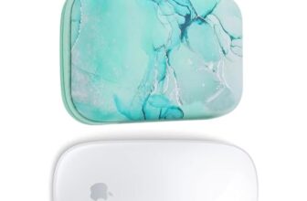 VNJ Accessories Premium Protective Case Fit for Apple Magic Mouse 1 and Magic Mouse 2, (Green Marble)