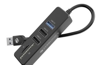 ZEBRONICS 250HB Multiport HUB, 3 USB Ports, USB 3.0, SD Card Slot, mSD Card Slot, Transfer Speeds Upto 5 Gbps, Lightweight Design, Multi OS Compatible, Plug and Play