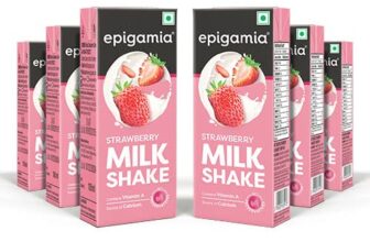 Epigamia Strawberry Milkshake, 180ml (Pack of 6)