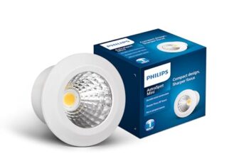 Philips LED COB Spotlight | AstraMini Spotlight for Display | Premium & Compact Display Light with 1 inch Cutout | Warm White, Pack of 1