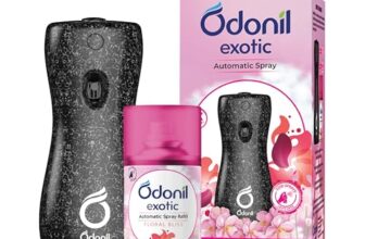 DABUR Odonil Exotic Automatic Spray-225Ml|Machine + 1 Refill|Floral Bliss|2X Long Lasting|2200 Sprays Guaranteed|Lasts Upto 60 Days