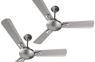 Havells 1200mm Festiva ES Ceiling Fan | Premium Finish, Decorative Fan, Elegant Looks, High Air Delivery, Energy Saving, 100% Pure Copper Motor | 2 Year Warranty | (Pack of 2, Mist)