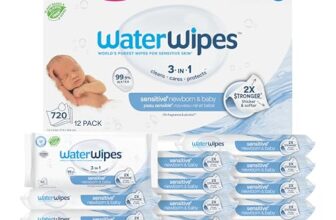 WaterWipes (Made in Ireland) Baby wipes, 12 pack (720 wipes), For sensitive skin, World’s Purest Wipes (Imported), Just 2 ingredients, Certified by Allergy UK and Eczema association