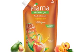 Fiama Shower Gel Peach & Avocado Body Wash with Vitamin E, 750 ml Refill Pack, Value Pouch for Soft Moisturised & Hydrating Skin,