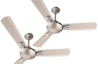 Havells 1200mm Festiva ES Ceiling Fan| Premium Finish| Energy Saving| Designer Fan for Home Decor| Elegant Looks| 230 m³/min Air Delivery| Hi-Speed Low Noise| 100% Copper Motor (Pack of 2, Gold Mist)
