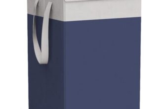 HOMFIL 75L Laundry Basket for Clothes Laundry Bag Cloth Basket Non Woven Laundry Bin Laundry Bags for Clothes Freestanding Clothes Storage Organizer for Bedroom Basket for Clothes Cloth Bin (Blue)