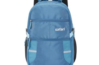 Safari Omega Spacious/Large 5 Compartment Laptop Backpack With Raincover, College Bag, Travel Bag For Unisex, Teal, 30 Litre