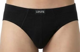 Levi’s Cotton Men’s Style #011 Comfort Regular Fit Solid Brief (#011-Brief-Blk-P1_Black_Large)