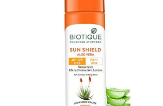 Biotique Sun Shield Aloe vera 30+ SPF UVB Sunscreen Ultra Protectective Lotion For Normal to Oily Skin, 120ml
