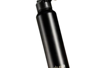 CULT Stainless Steel Water Bottle 1 Litre with Sports Cap – Durable, Leakproof, Rust-Resistant, Easy to Clean, Lightweight & Portable – Ideal for Gym, Office, Travel & Outdoor Black