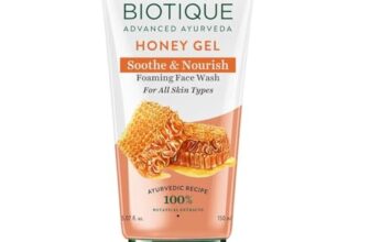 Biotique Honey Gel Soothe & Nourish Foaming Face wash | Soap Free Formula | Reduce Dryness | 100% Botanical Extracts | Suitable for All Skin Types | 150ml