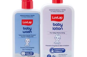 LuvLap Baby Wash 600 ml + Baby Lotion 700 ml Combo Set