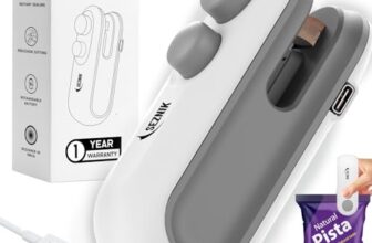 Seznik Sealing Machine for Food Packets – Portable Handheld Sealing for Food Packets, Snacks, Chips, Fresh Storage – Mini Sealing Machine, 1 YEAR Warranty (White)