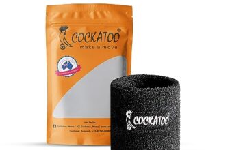 Cockatoo Wrist Band for Men and Women – Gym, Badminton, Workout (Pack of 1, Black)