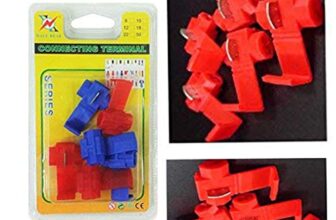 DIY Crafts Pack Of 5 Pcs, Red, Lock Wire Connectors Set, Quick Splice Connector Terminals, Electrical Wire Splice Connectors, Quick Connec (Pack Of 5 Pcs, Red)