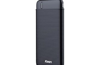 Foxin FPB 147 Poly 10000mAh Power Bank | 12W Fast Charging | Dual USB Output (2.4A) | Type-C & Micro USB Input | LED Indicators | Made in India | Compatible with Smartphones, TWS, Smartwatch & More