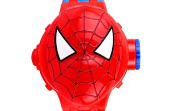Matrix Kids Edition Super Hero 3D Heads Up with 6 Image Projection Digital Watch for Kids (Red)