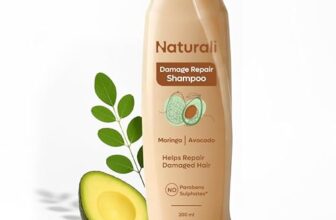 Naturali Damage Repair Shampoo | Improves Damaged Hair In Just 4 Uses | With Avocado & Moringa Oil | Sulphate Free | For Women | Shampoo for Frizzy and Dry Hair | Paraben Free | 200 ml