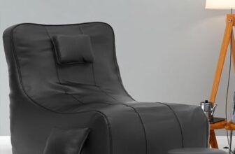 Biggie Bean Bag Chair 6XL with Beans Filled-Finzo Lounger-Lounge Style Relaxation-Crafted for Comfort-Styled for Elegance with Free Cushion & Footrest (Matching Color : Regular, Black)
