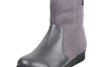 Mochi Women Leather Ankle Boot Grey UK/3 EU/36 (31-93)
