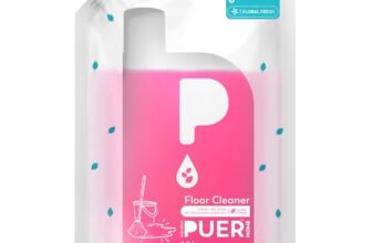 PUER Floor Cleaner Floral Fresh 1800ml Refill Pouch | Streak Free Shine Kills 99.9% Germs with Toxic Free Cleaning & Quick Dry Technology | Ideal for All Floor Types including Wood, Tiles & Marble