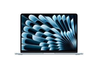 Apple 2026 MacBook Air 13″ Laptop with M5 chip: AI and Apple Intelligence, 34.46 cm (13.6″) Liquid Retina Display, 16GB Unified Memory, 1TB SSD Storage, 12MP Center Stage Camera, Touch ID; Sky Blue