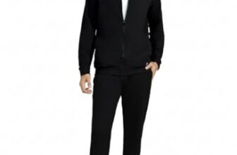 Athiva Regular Fit High Neck Zip-Up Winter Jacket with Full Zipper Closure and Side Pockets Black