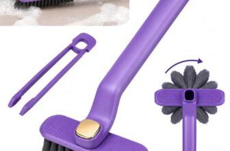 Tile & Floor Scrubber, Hard Bristle Gap Cleaner, Rotating Grout and Corner Cleaning Tool with Easy Grip Handle for Bathroom, Kitchen and Household Use (Multi Colour)