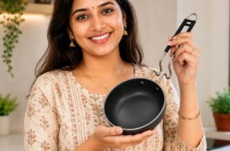 LAZYwindow® Iron Induction Tadka Pan with Insulated Steel Handle, 12cm Diameter, Pack of 1