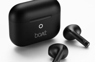 Boat Airdopes Joy v2 w/Up to 35H Battery, Pocketable Design, ASAP™ Charge, 13mm Drivers, Easy Touch Controls, ENx™ Tech, Beast™ Mode, IWP™ & App Support TWS Bluetooth Earbuds with mic (Eclipse Black)
