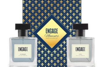 Engage Gift Set – Moments Luxury Perfume Gifts for Men, Homme & Yin 200ml, Long Lasting Smell, Mens Perfume, Pack of 2, Men Gift Set, Best Birthday, Anniversary Gift Hamper by ITC, Eau De Parfum for Man