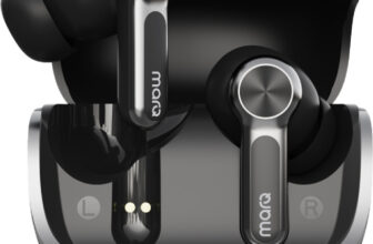 MarQ by Flipkart Rhythm Q1324 45 Hours Playtime Type C Fast Charging Bluetooth Quad Mic ENC Bluetooth(Black, True Wireless)